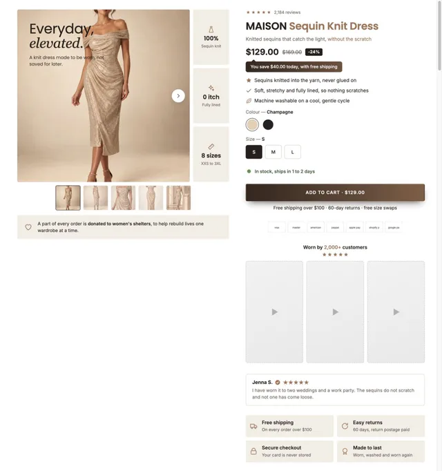 Fashion page template preview